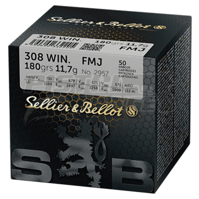 Amunicja .308 WIN. FMJ 11,7g/180grs Sellier & Bellot