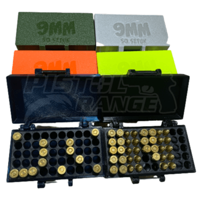 BULLETMAG - Pudełko / pojemnik na amunicję 9MM (pokrywka na zapięcie)